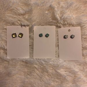 3 pairs Francesca’s large stud earrings NWOT